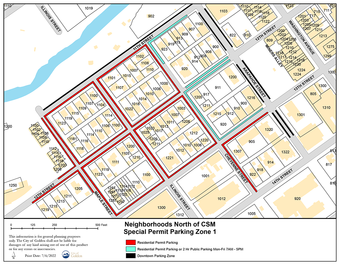CSM North Residential Parking Map