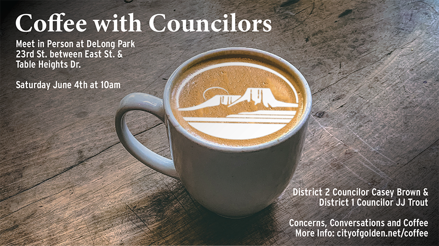 Enjoy Coffee with Councilors at DeLong Park on June 4.
