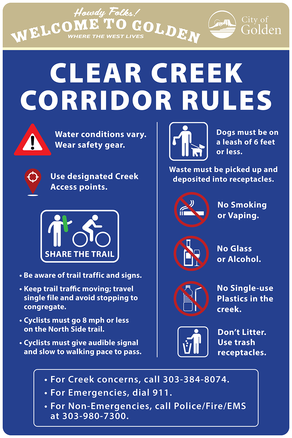 Clear Creek Corridor Rules