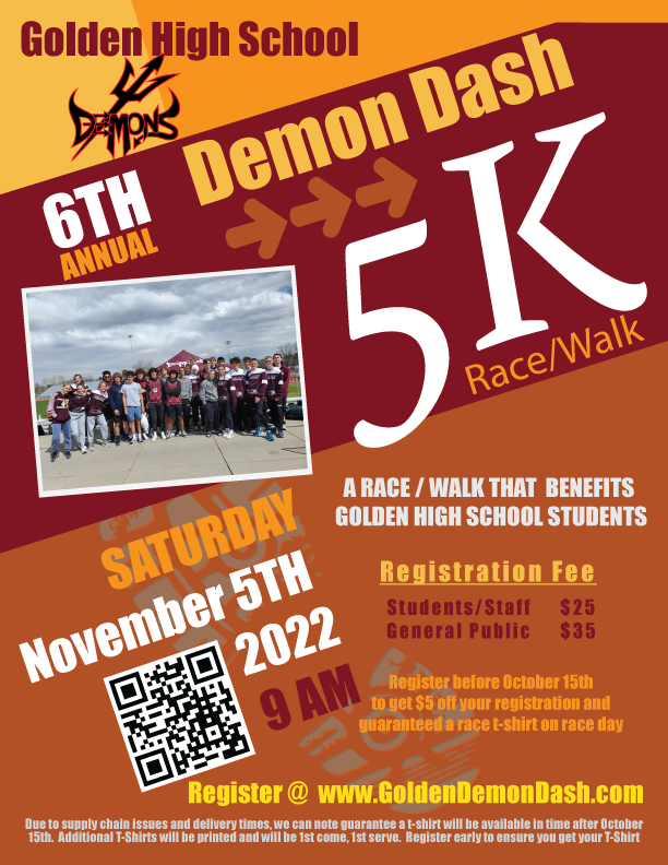 Demon Dash 5K Run/Walk @ Golden High School | Golden | Colorado | United States