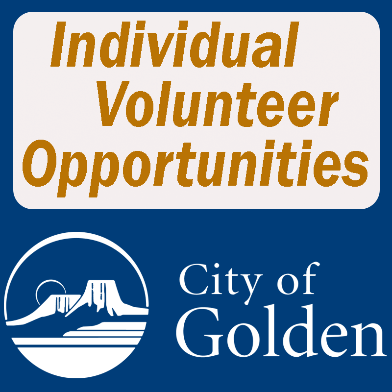 Button for individual volunteer opportunities with the City of Golden