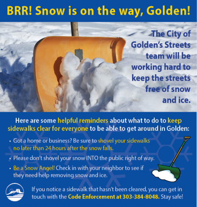 Please shovel your walks within 24 hours of a snow