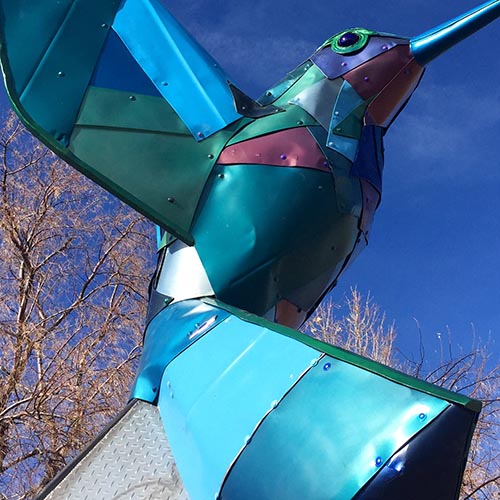 hummingbird sculpture