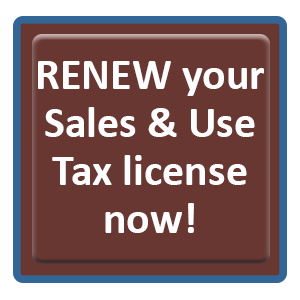 Click this button to renew your sales and use tax license.
